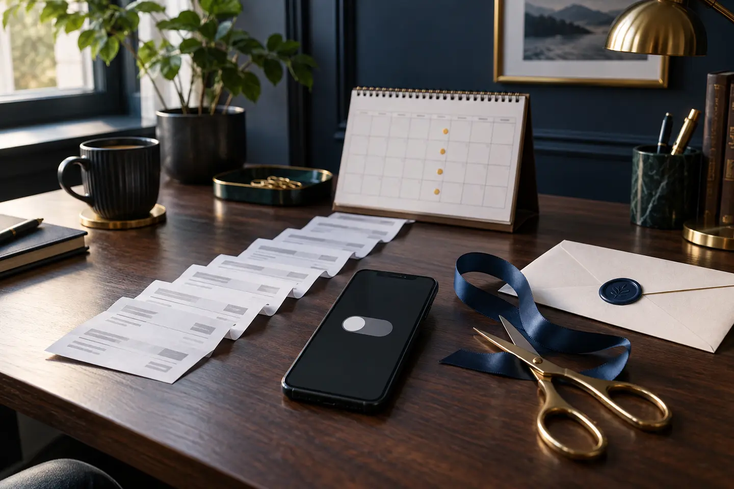 Calendrier, paiements récurrents, commande de résiliation et enveloppe de confirmation